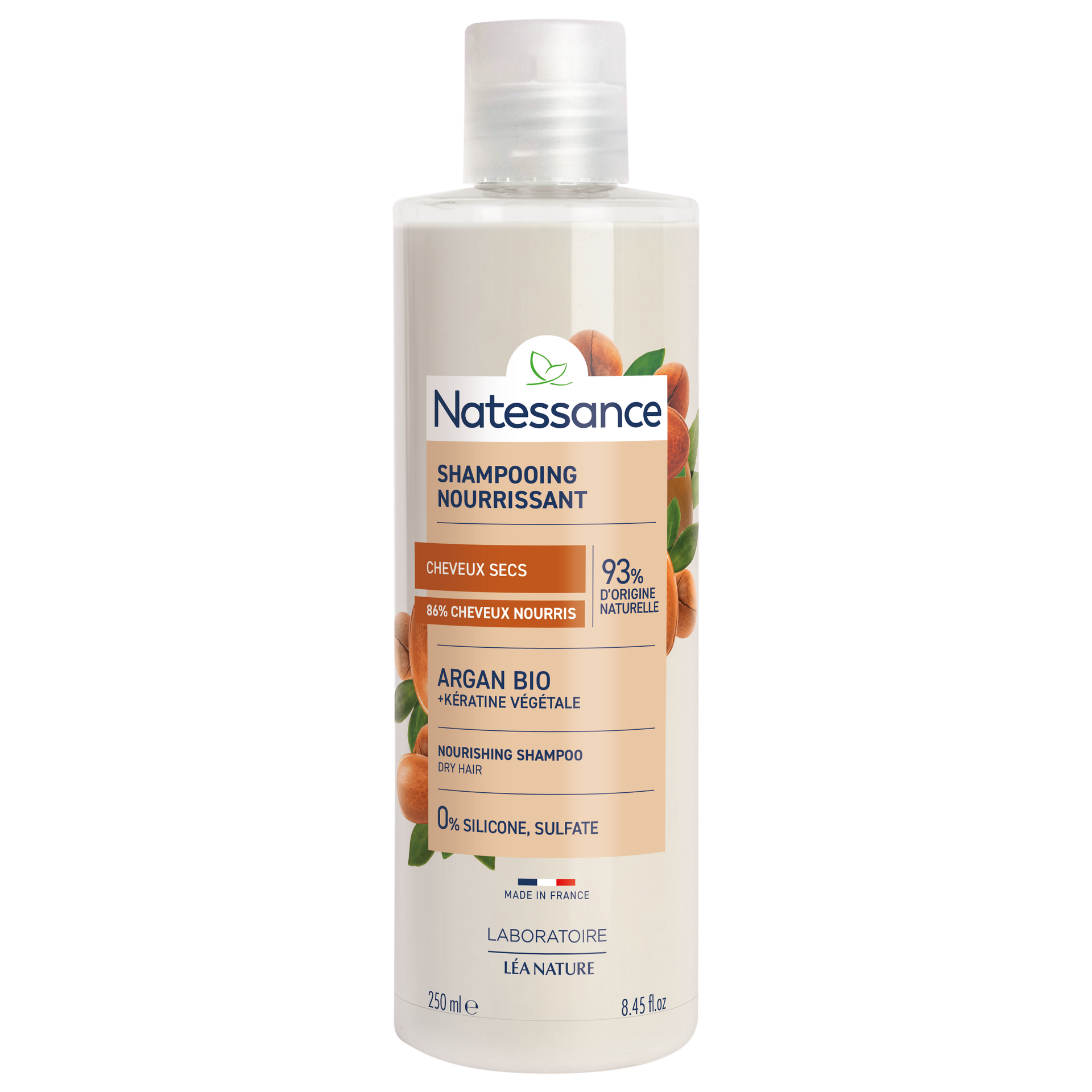 Natessance Nourishing Shampoo - Argan & plant keratin