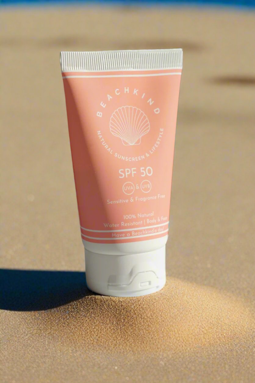 Beachkind Natural Sunscreen Sensitive SPF 50 -  Doftfri